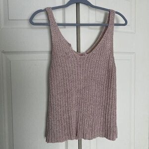 Unlabeled Knit Rose-Mauve Tanktop Size L
